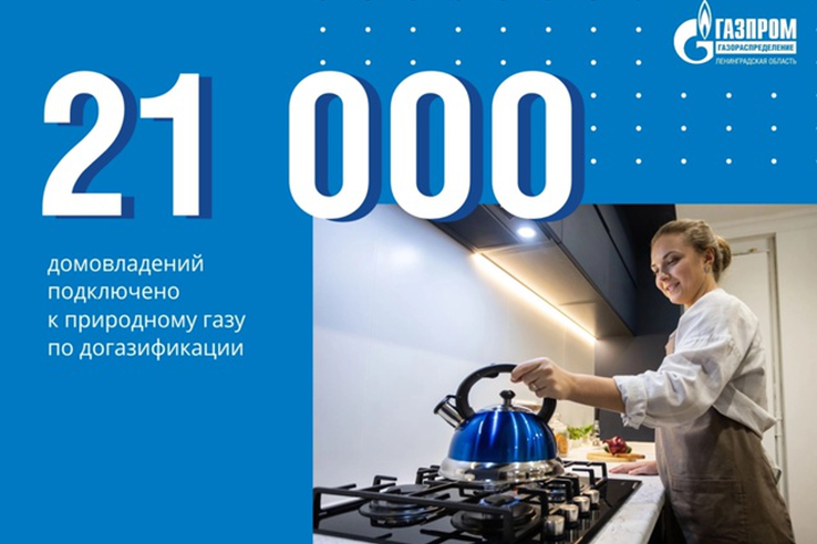 21 тысяча домовладений газифицировано в Ленинградской области